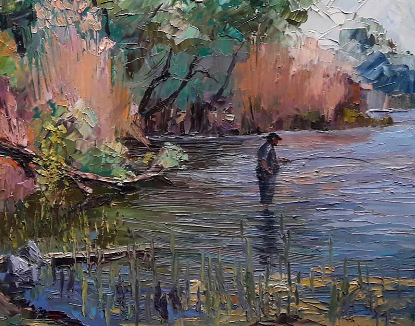 Oil painting Morning fishing Boris Serdyuk