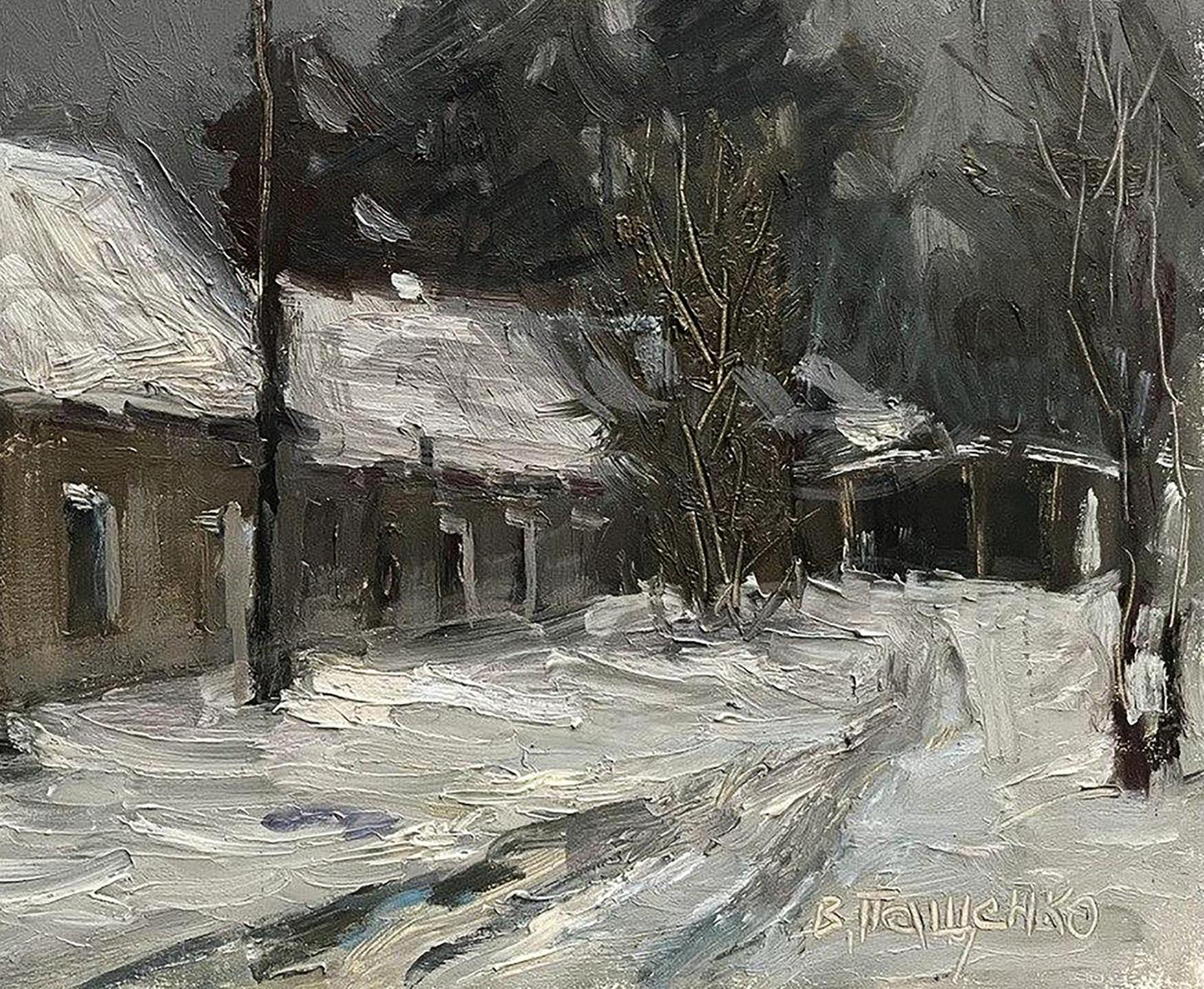 Oil painting White carpet Volodymyr Pashchenko