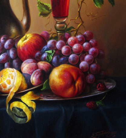 Oil painting Raspberry wine Valeriy Bulat