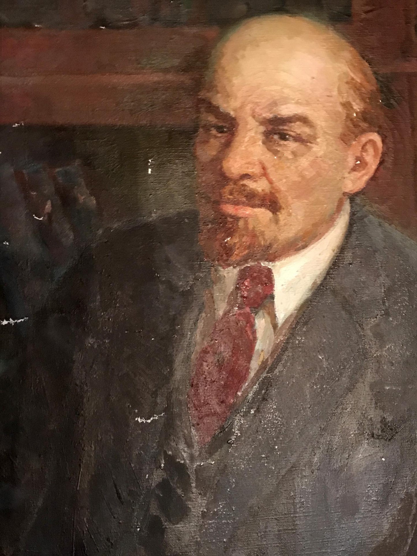 Oil painting Lenin with a newspaper Fedor Zagorodnyuk