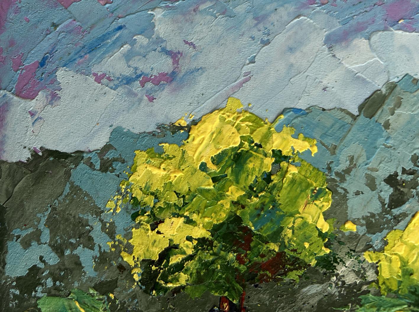 Oil painting Floral glow under the sky V. Zadorozhnya