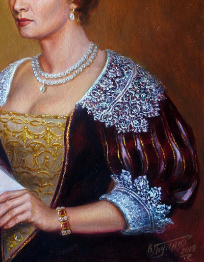 Oil painting Anne of Austria Valeriy Bulat