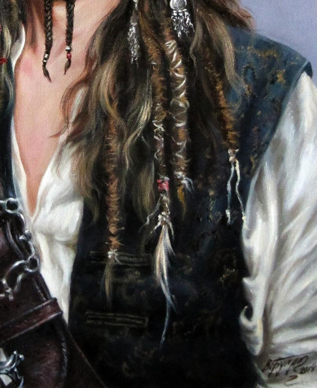 Oil painting Self-portrait as Jack Sparrow Valeriy Bulat