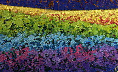 Oil painting Mighty mountains in the fields V. Zadorozhnya