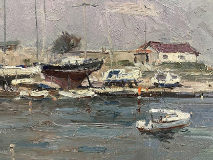 Oil painting Yacht club in the Black Sea Oleksandr Andreev