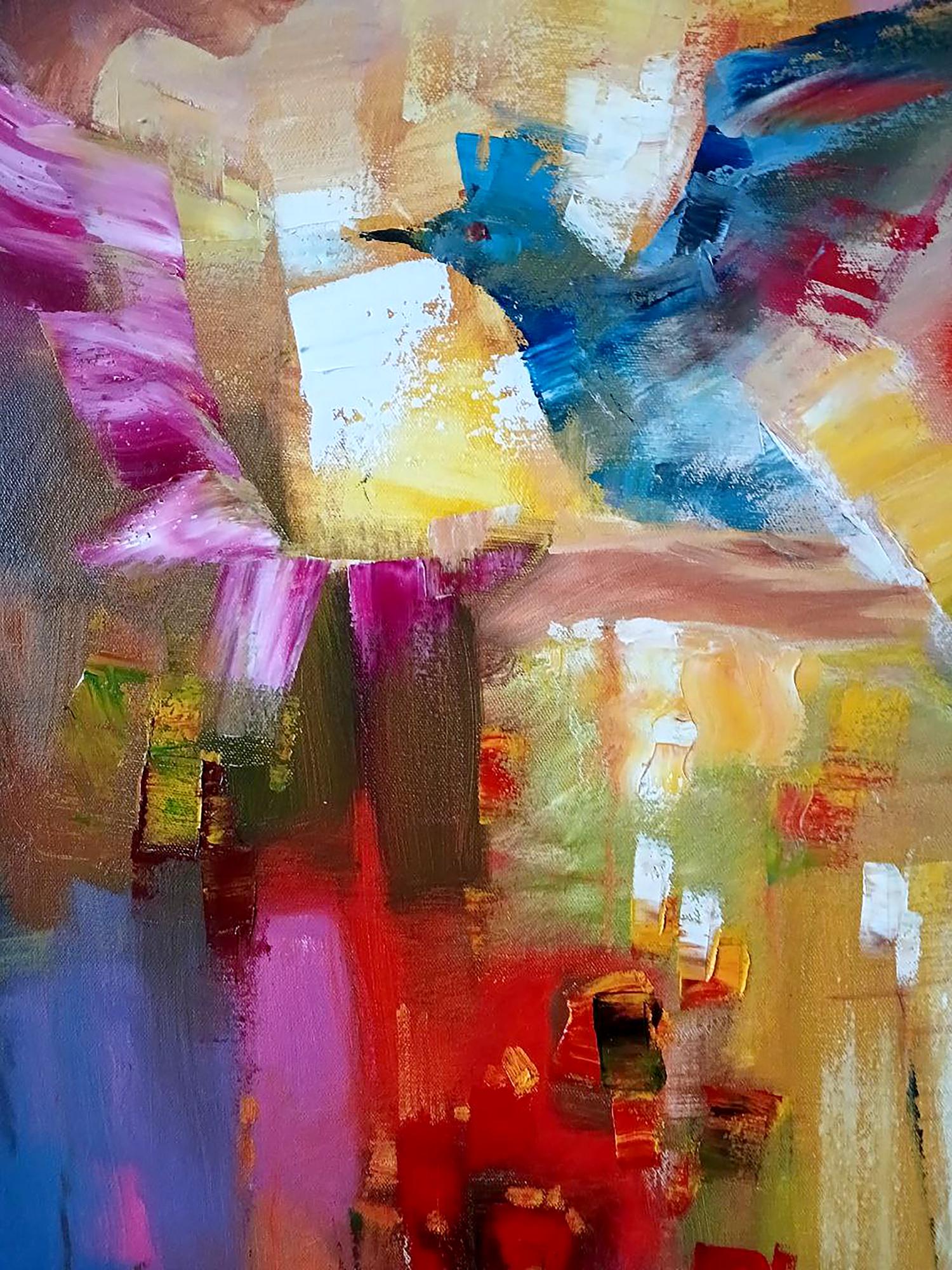 Abstract Oil on Canvas: Free Bird by Anatoly Tarabanov