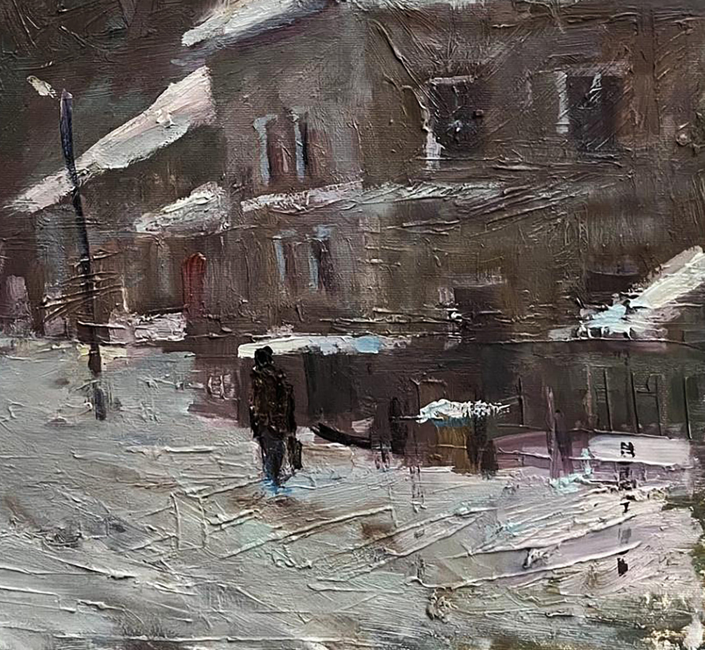 Oil painting City scene Volodymyr Pashchenko