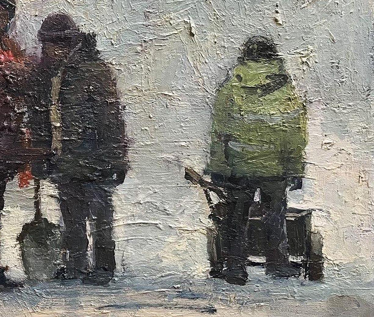 Oil painting Construction site Volodymyr Pashchenko