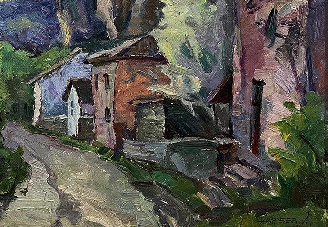 Oil painting The house by the rock Oleksandr Andreev