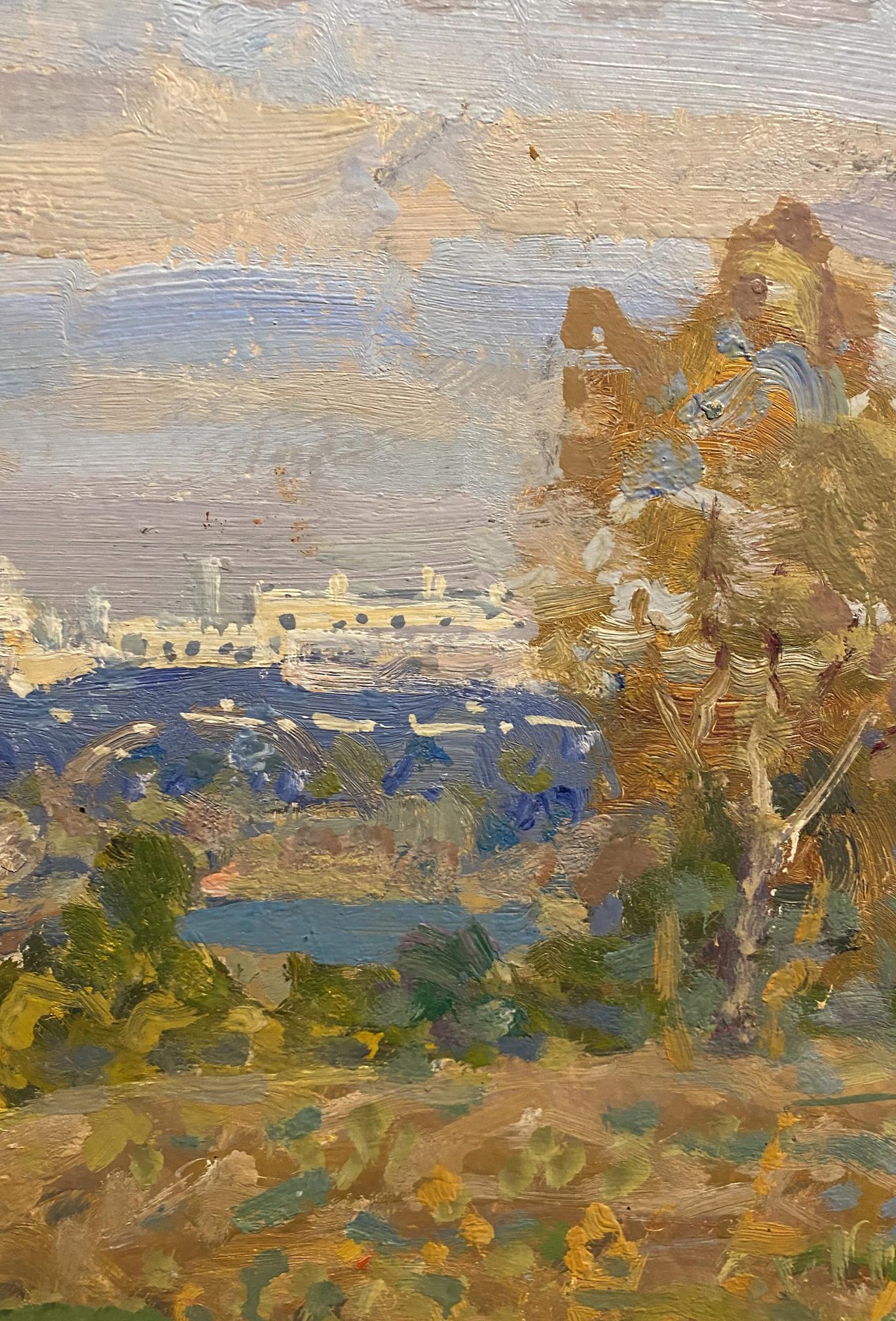 Oil painting City in the distance Georgy Kolosovsky