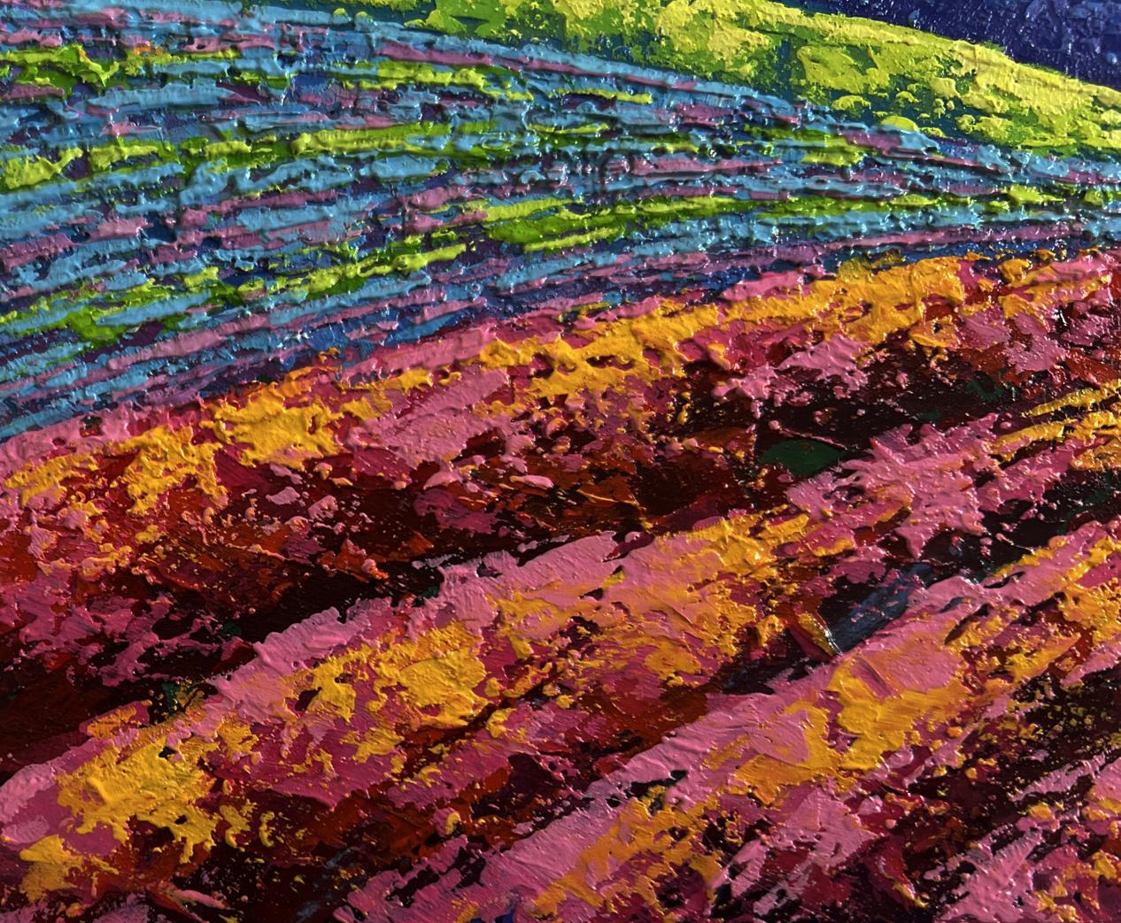 Oil painting Evening is approaching in the mountains V. Zadorozhnya