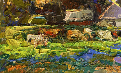 Oil painting Along the green field Oleksiy Ivanyuk