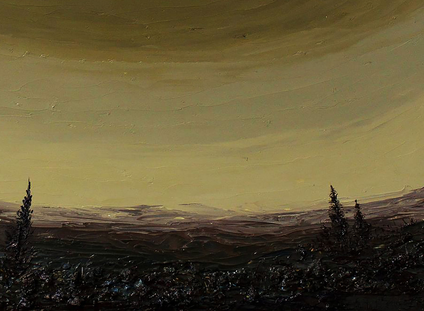 Oil painting Cloudy landscape Andriy Klishyn