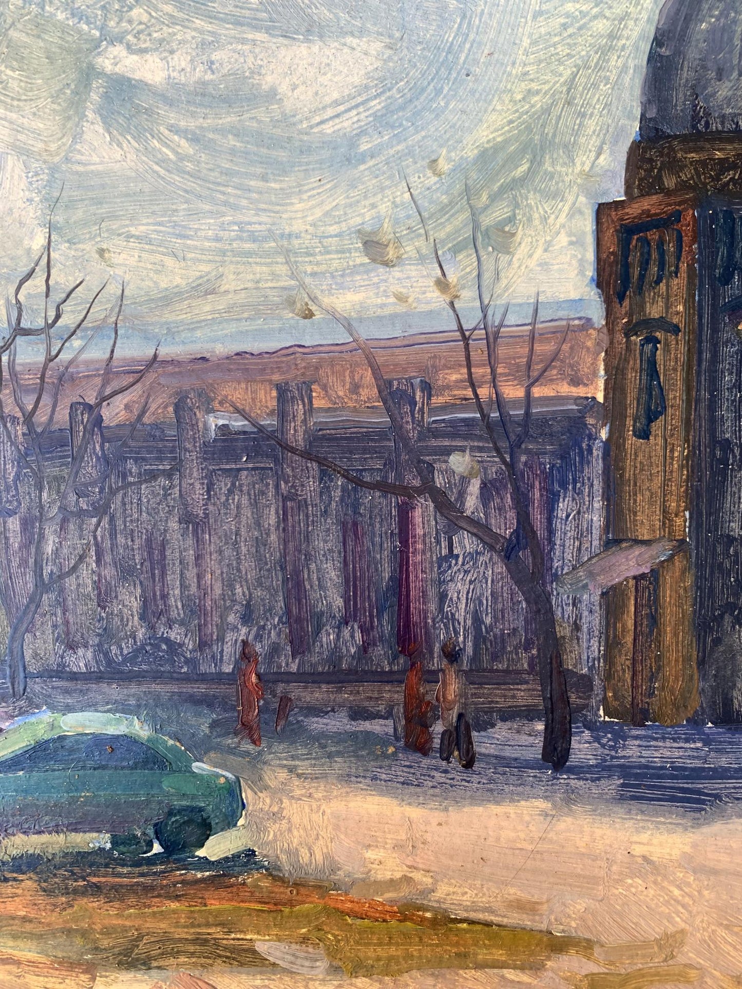 Oil painting City center Peter Dobrev