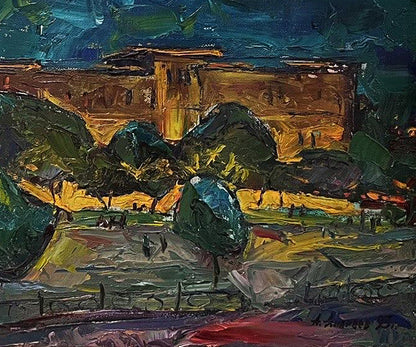 Oil painting Night Istanbul Oleksandr Andreev