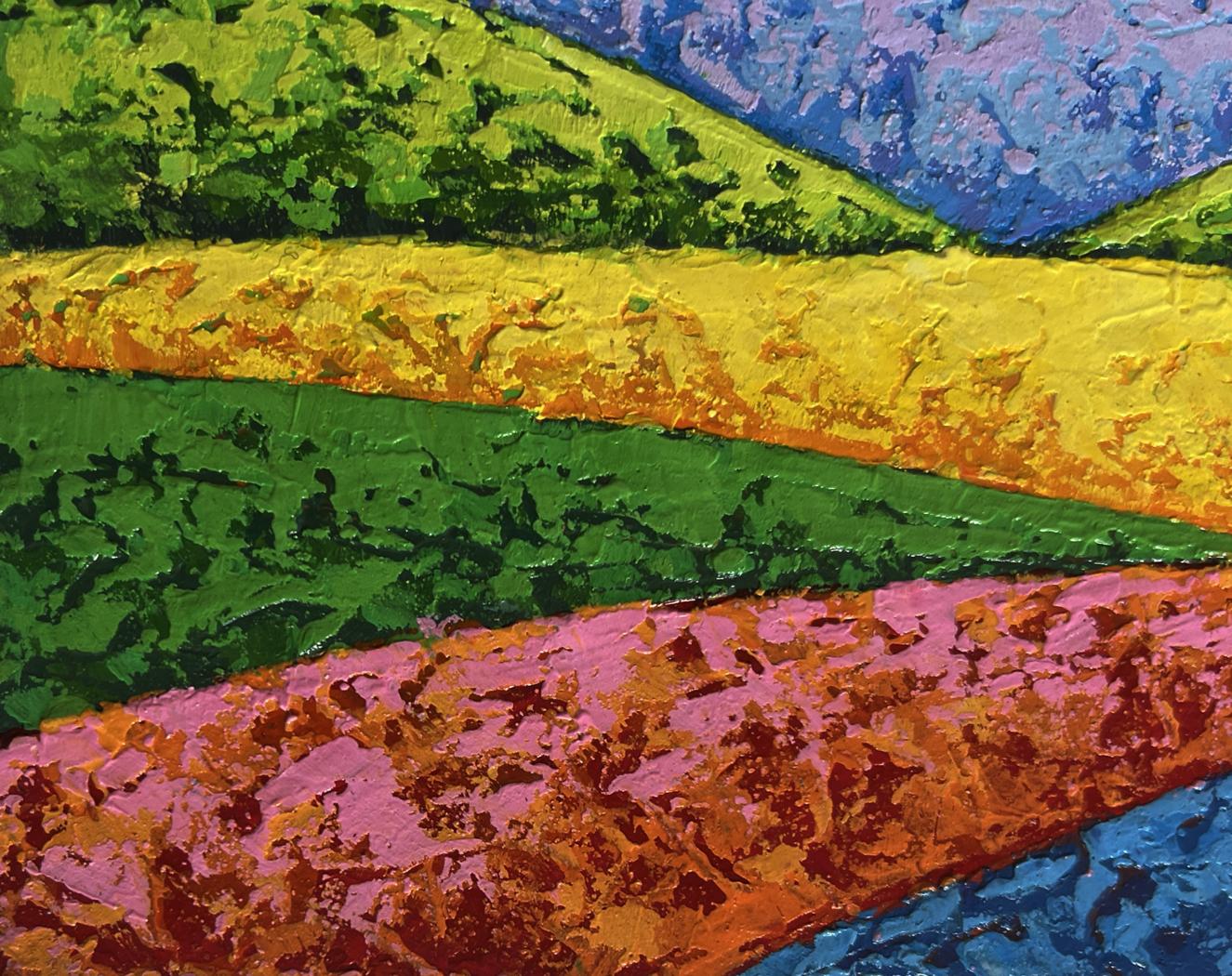 Oil painting The sky in the lights of the evening sun V. Zadorozhnya