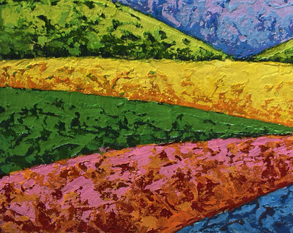 Oil painting The sky in the lights of the evening sun V. Zadorozhnya