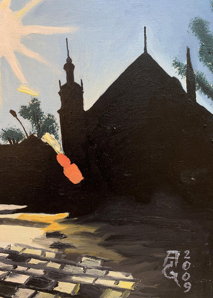 Oil painting City streets Oleksandr Gukalov