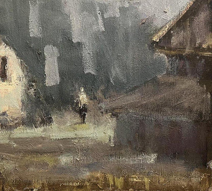 Oil painting Abandoned village Volodymyr Pashchenko