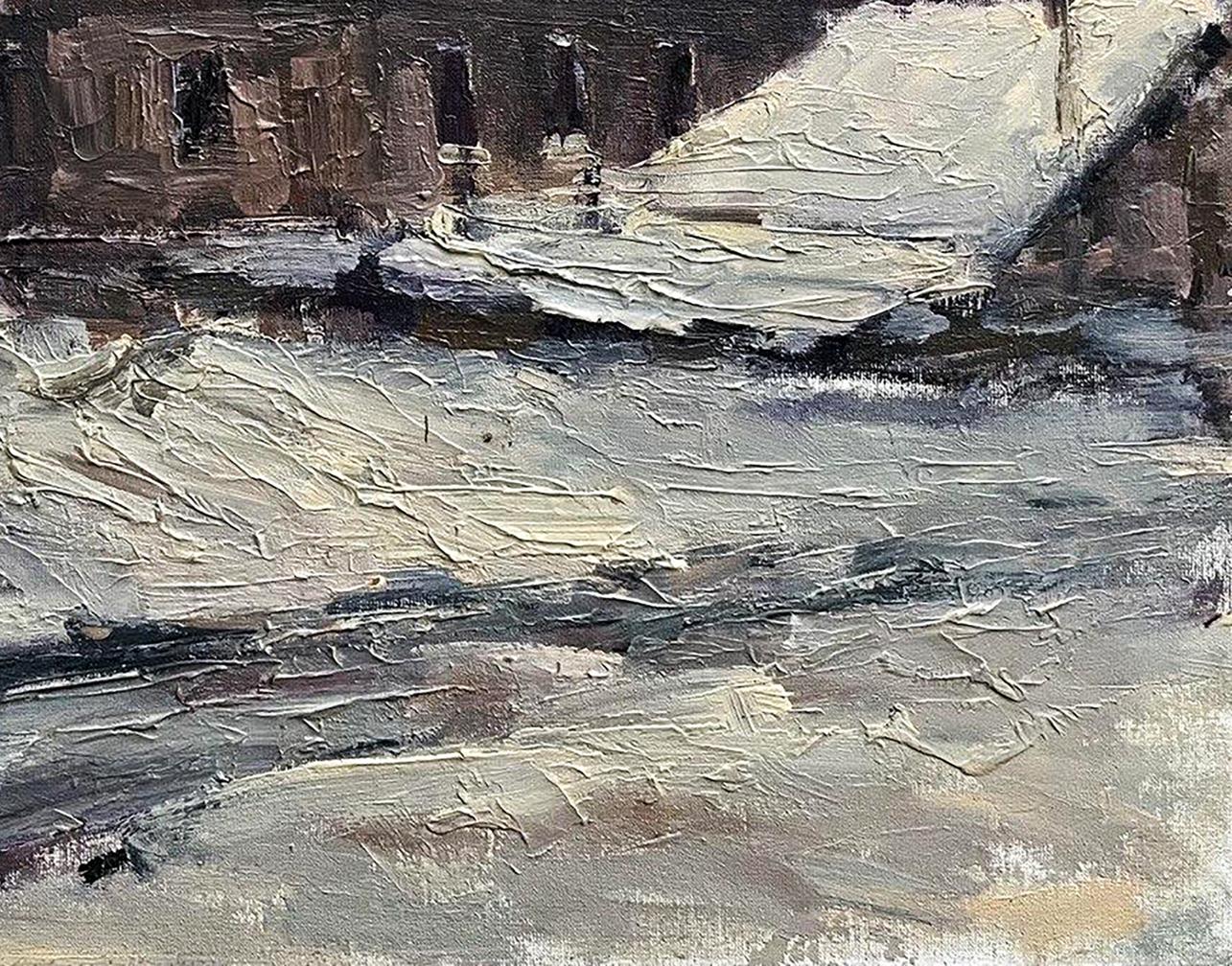 Oil painting White evening Volodymyr Pashchenko