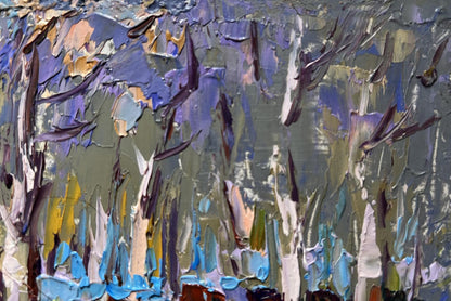 Oil painting Early spring and the meadows are in bloom Oleksiy Ivanyuk