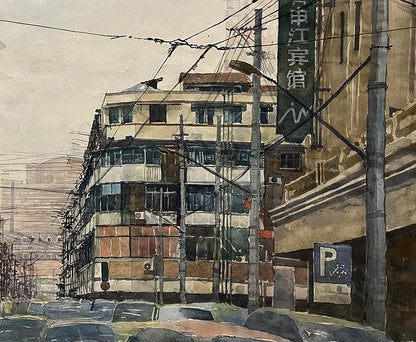 Watercolor painting Shanghai Serhiy Kovalev