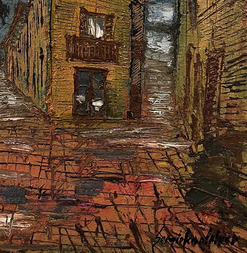 Oil painting Urban slums Serhiy Kovalev