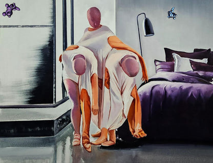 Oil painting The hostess came home Igor Konovalov