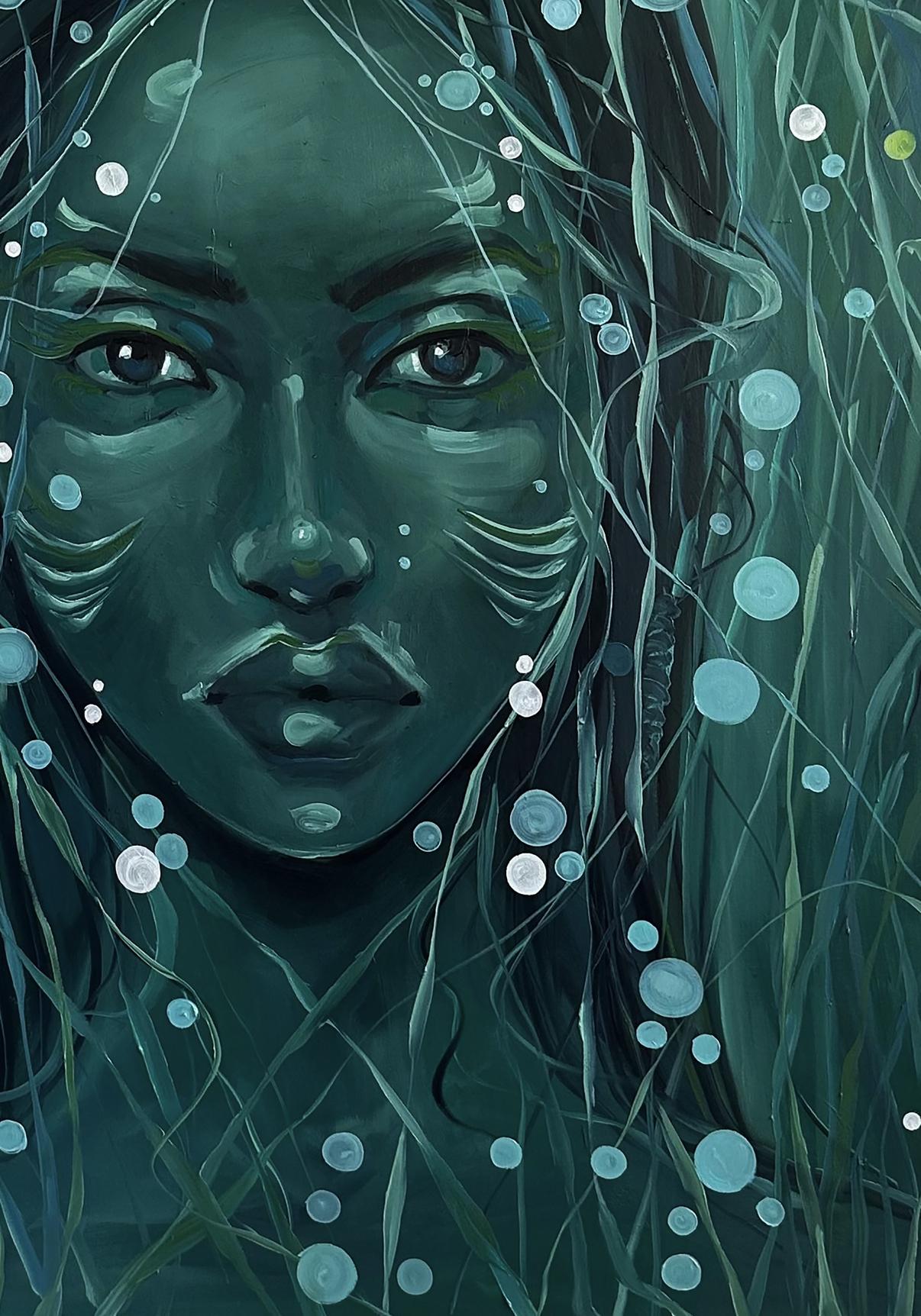 Oil painting Underwater Victoria Kagalovska