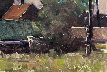 Oil painting Study in the village Volodymyr Pashchenko