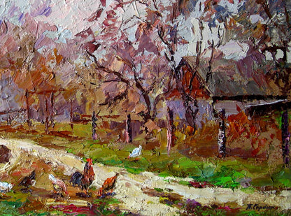 Oil painting Autumn landscape Boris Serdyuk