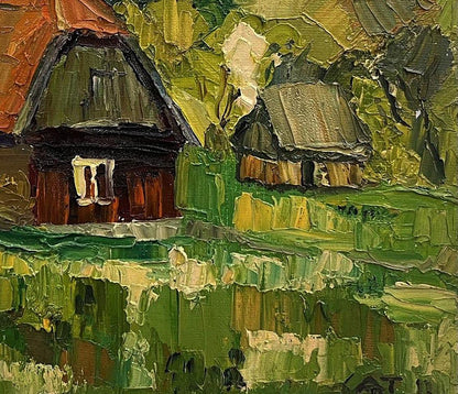 Oil painting Spring greens Anatoly Tertychny