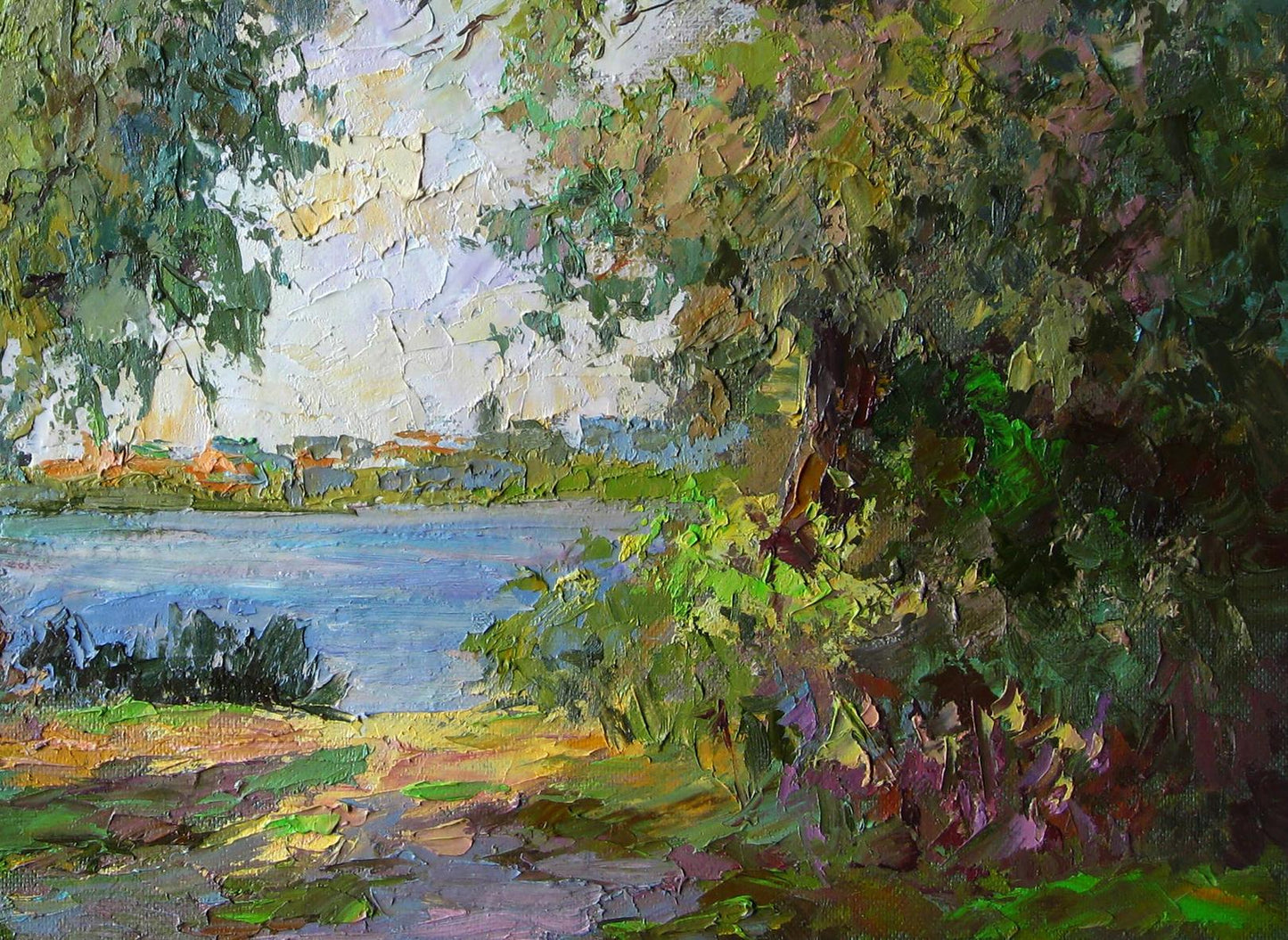 Oil painting On the shore Boris Serdyuk