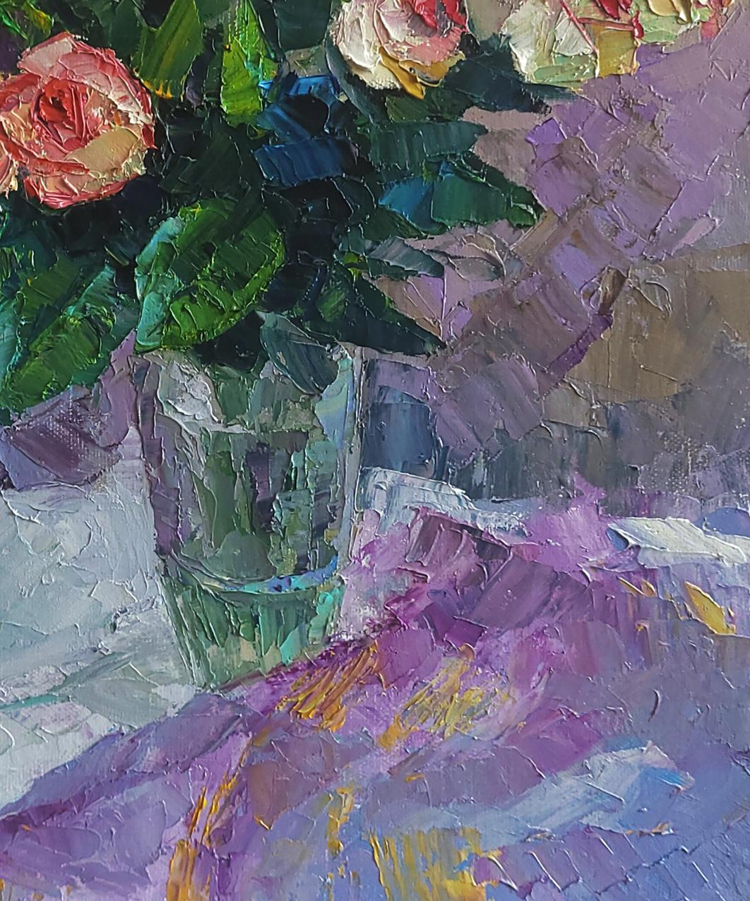 Oil painting Roses in crystal Boris Serdyuk