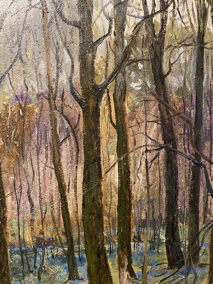 Oil painting depicting Spring in the Forest by Valentin Kuts