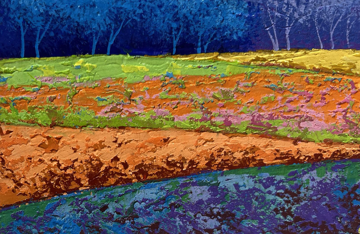 Oil painting Warm wind over the meadows V. Zadorozhnya