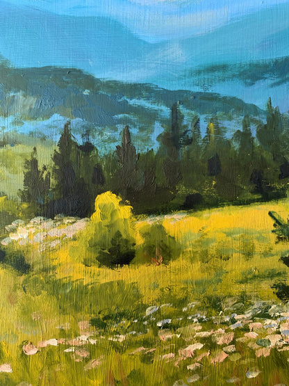 Oil painting Mountain Valley Valentina Simashchuk