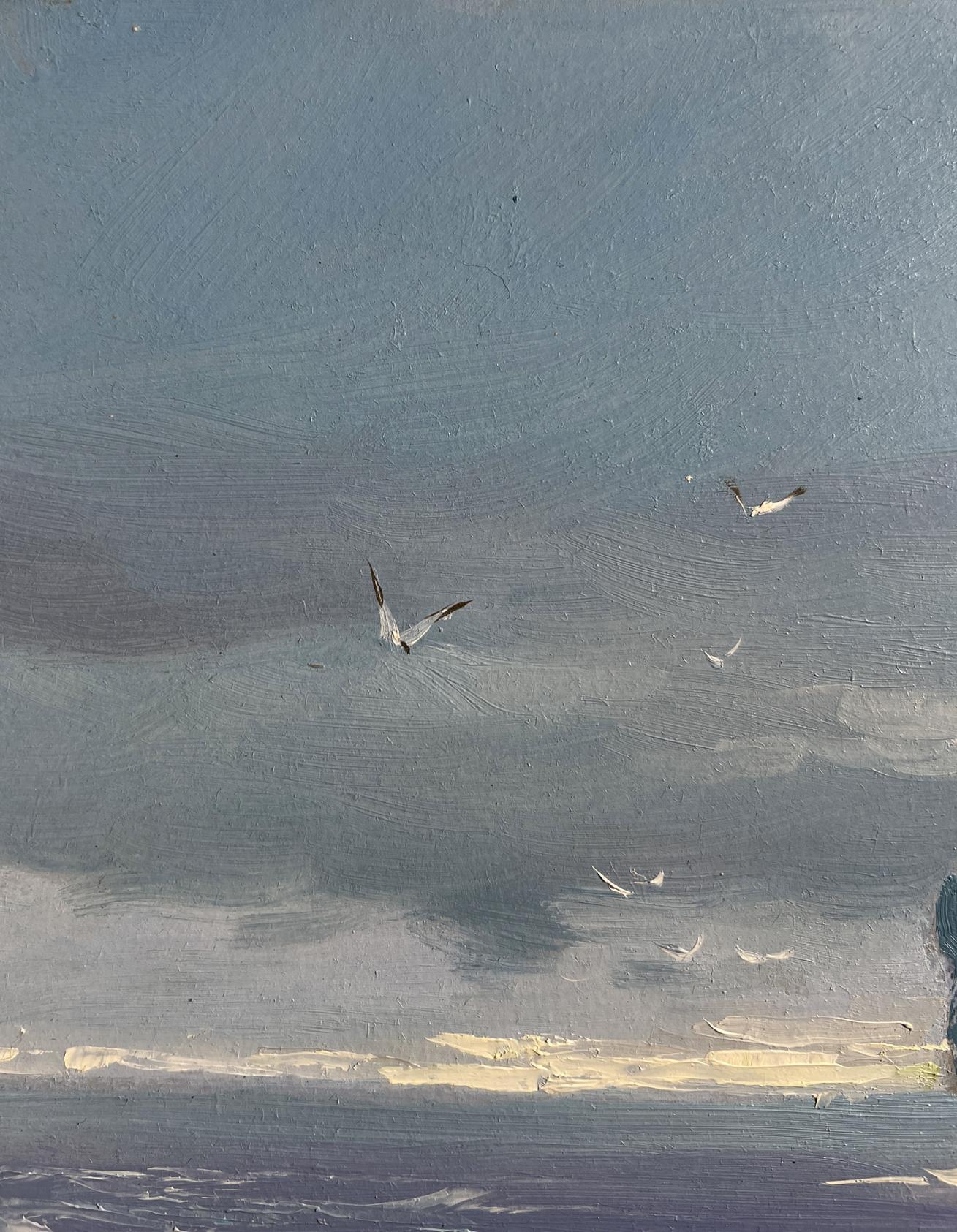 Oil painting Sea and village coziness Yuriy Suprunchuk