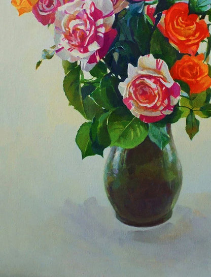 Oil painting Pink beauty of flowers Anastasia Yaroshevich
