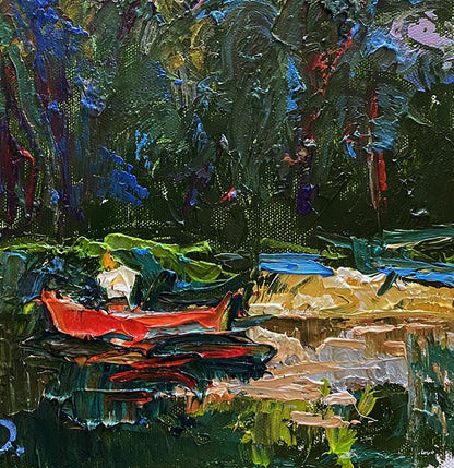 Oil painting Evening boat ride Oleksiy Ivanyuk