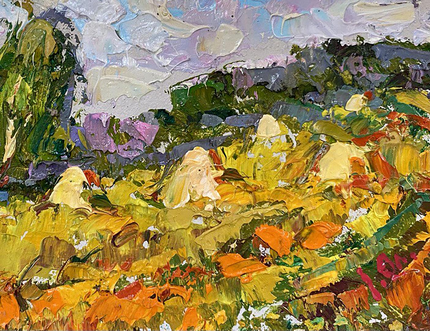 Oil painting At the hayfield Oleksiy Ivanyuk