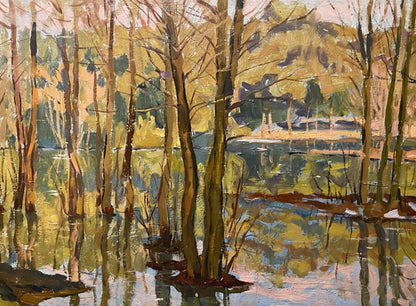 Oil painting Spring flood Boris Tal'ko