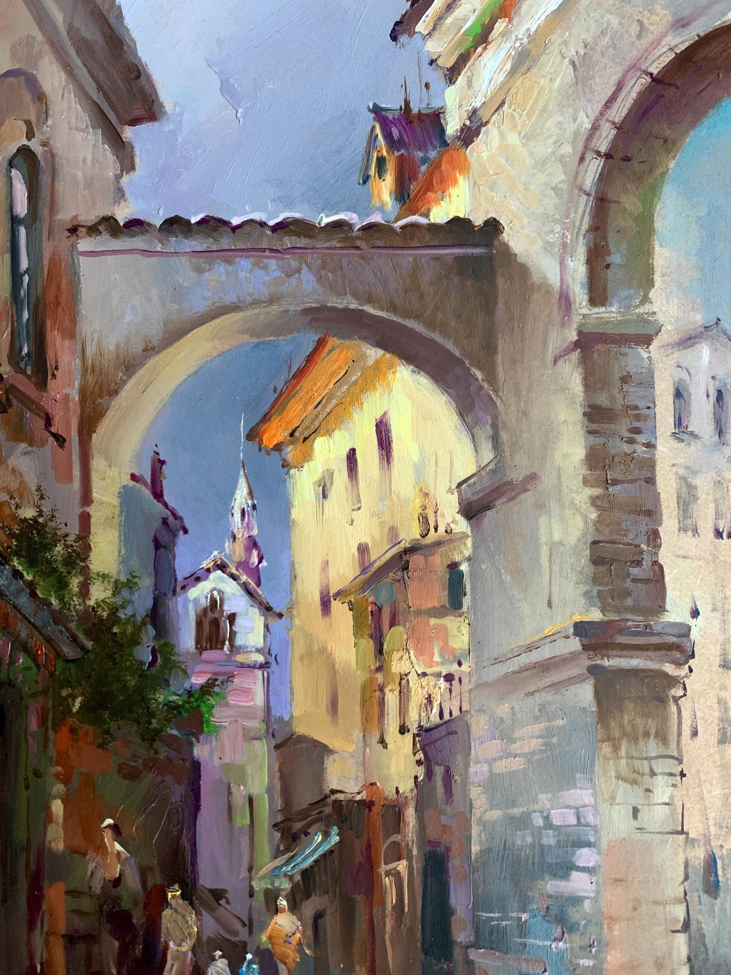 OIl painting Old streets of the city Yuriy Suprunchuk