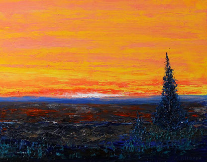 Oil painting Orange Dawn Andriy Klishyn