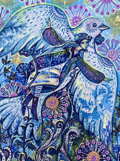 Acrylic painting If I had wings Olga Ponomaryva