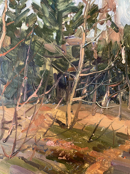 Oil painting Walk through the forest Peter Dobrev