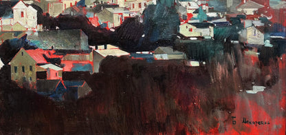 Oil painting Panorama of Chernivtsi Bohdan Makarenko