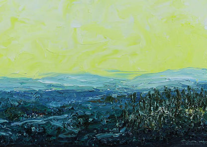 Oil painting Yellow landscape Andriy Klishyn