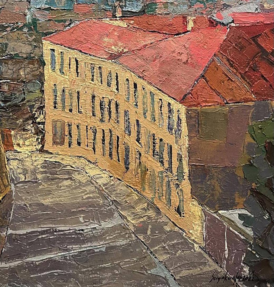 Oil painting City alley Serhiy Kovalev