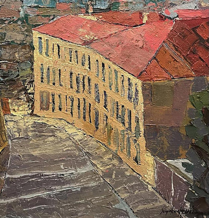 Oil painting City alley Serhiy Kovalev